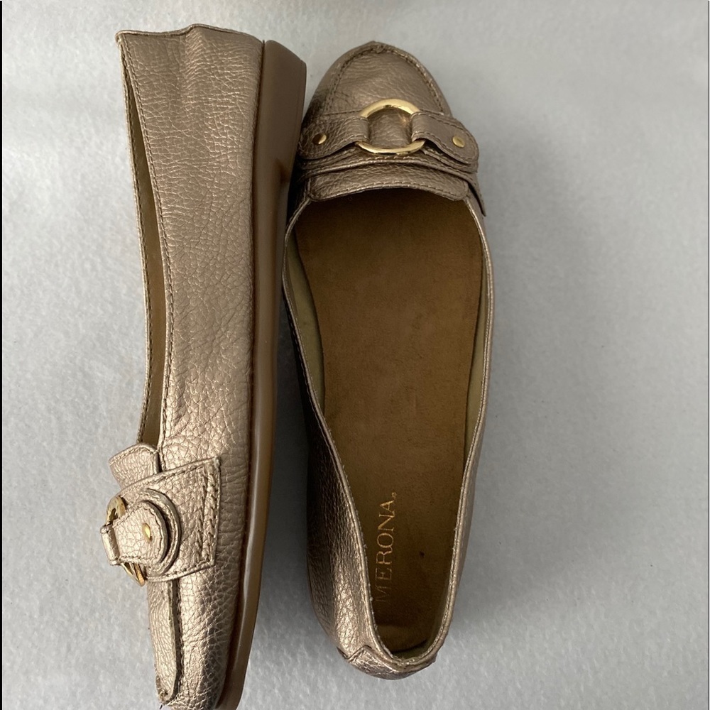 Merona Women’s Size 8 1/2 Gold Color Flats - Picture 4 of 8